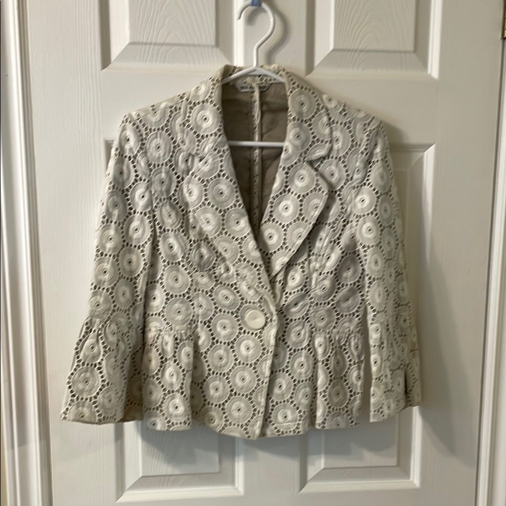 Marks & Spencer white eyelet Blazer for Sophisticated Style